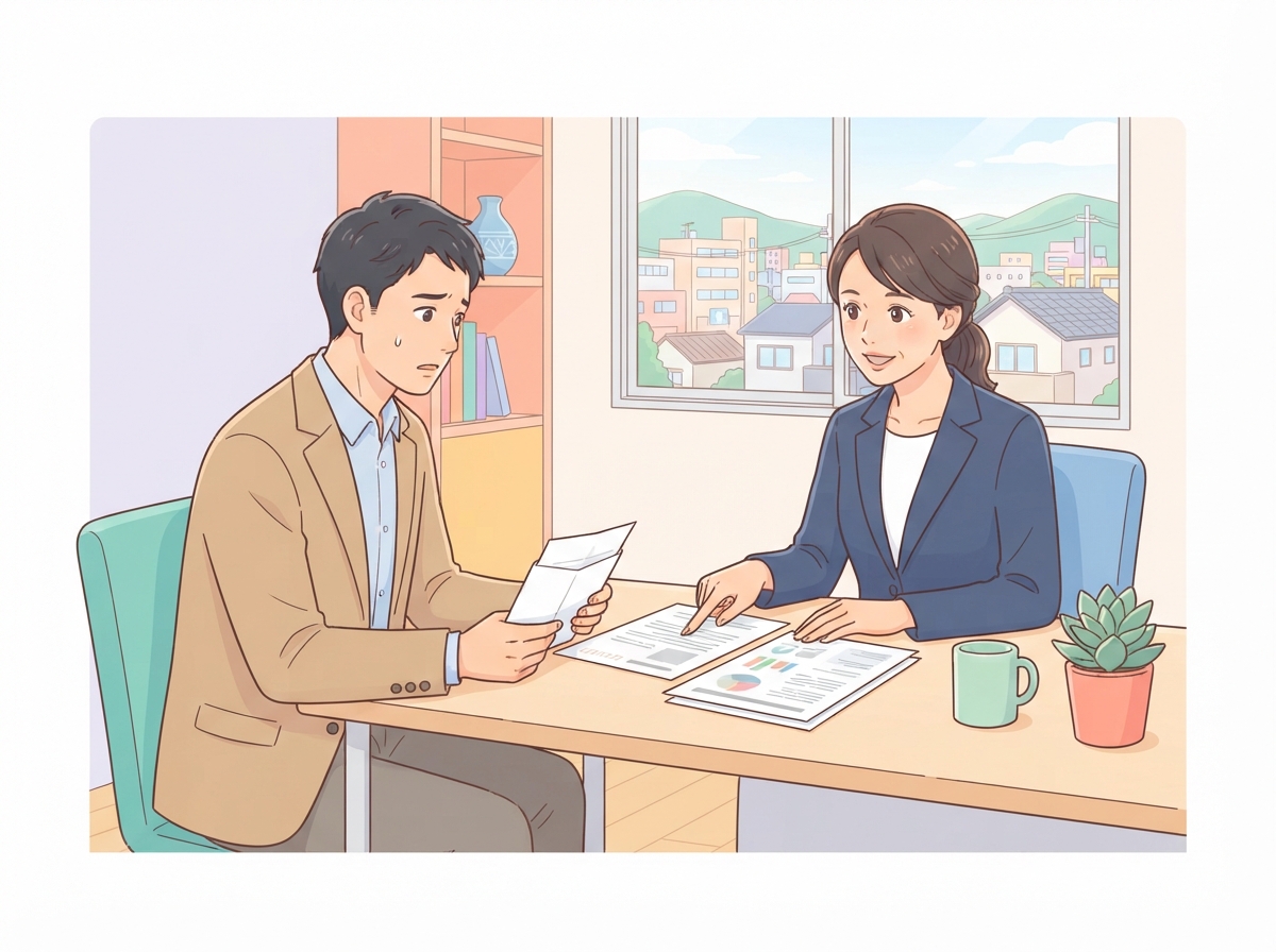 不倫の慰謝料を請求された方の相談イラスト