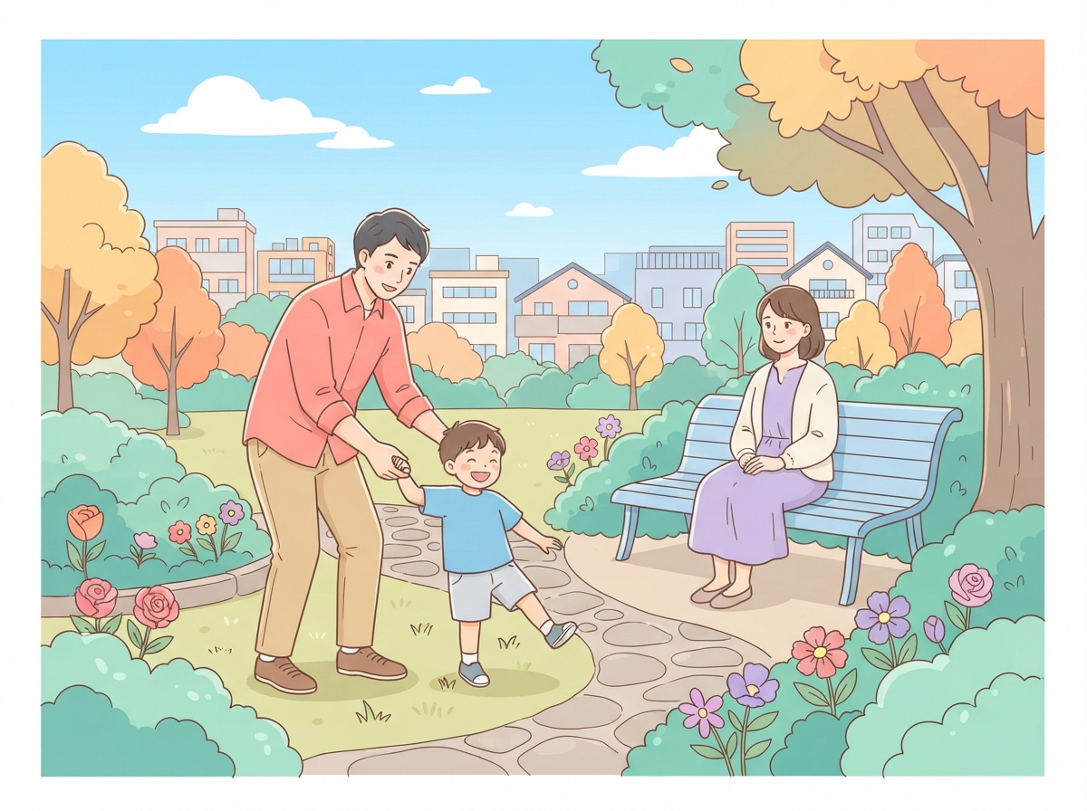 親子交流のイラスト