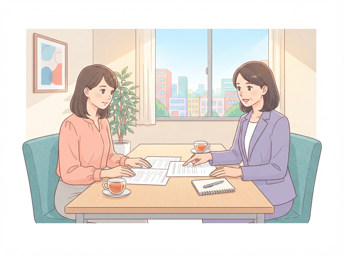 DV離婚の相談のイラスト