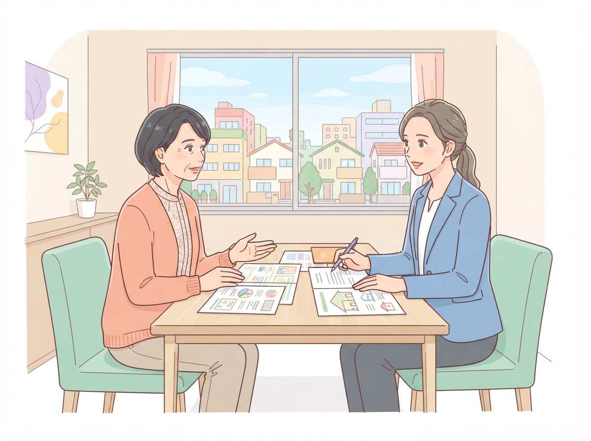 熟年離婚の相談イラスト