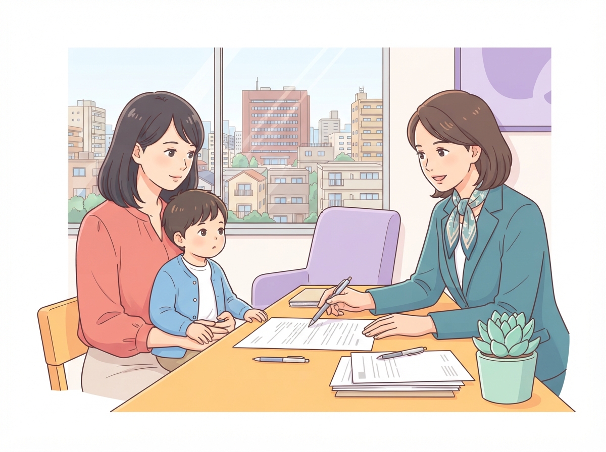 離婚後の手続き相談のイラスト