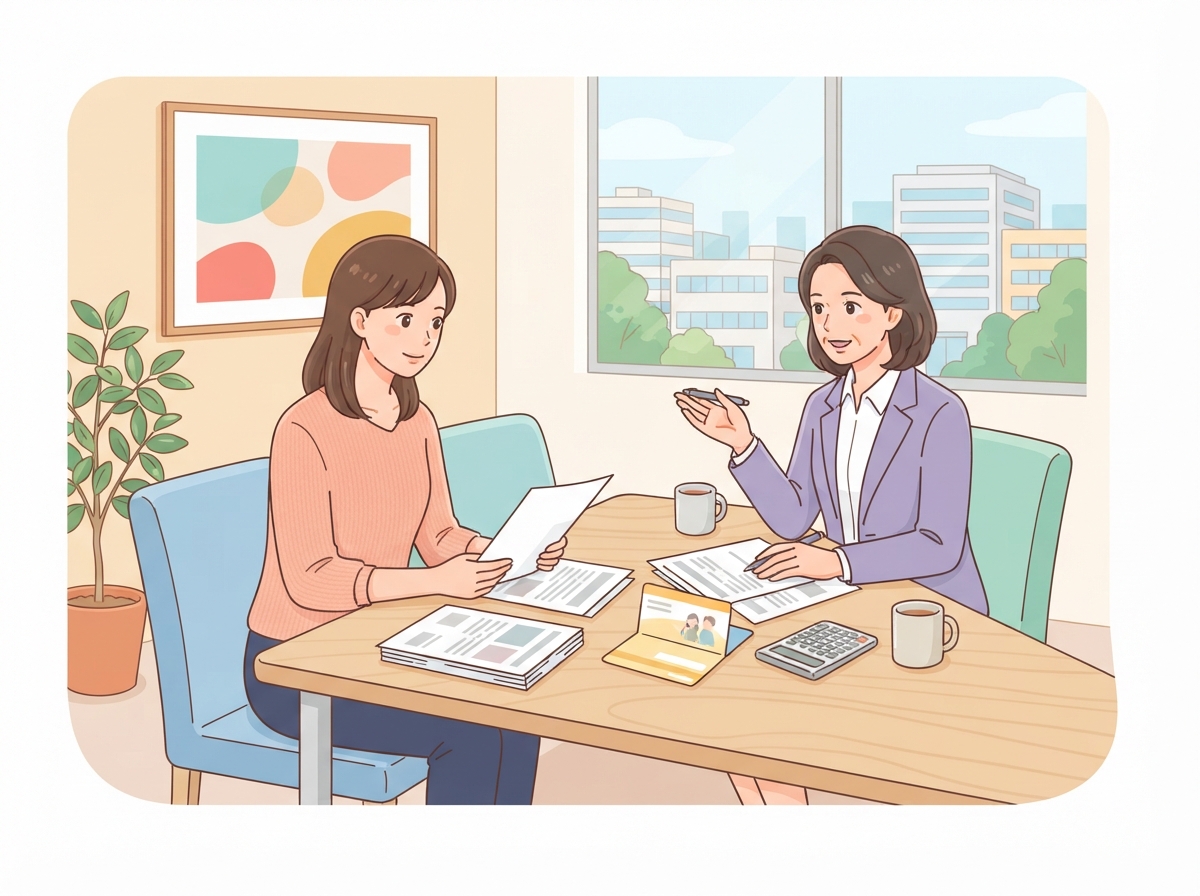 借金と離婚の相談のイラスト