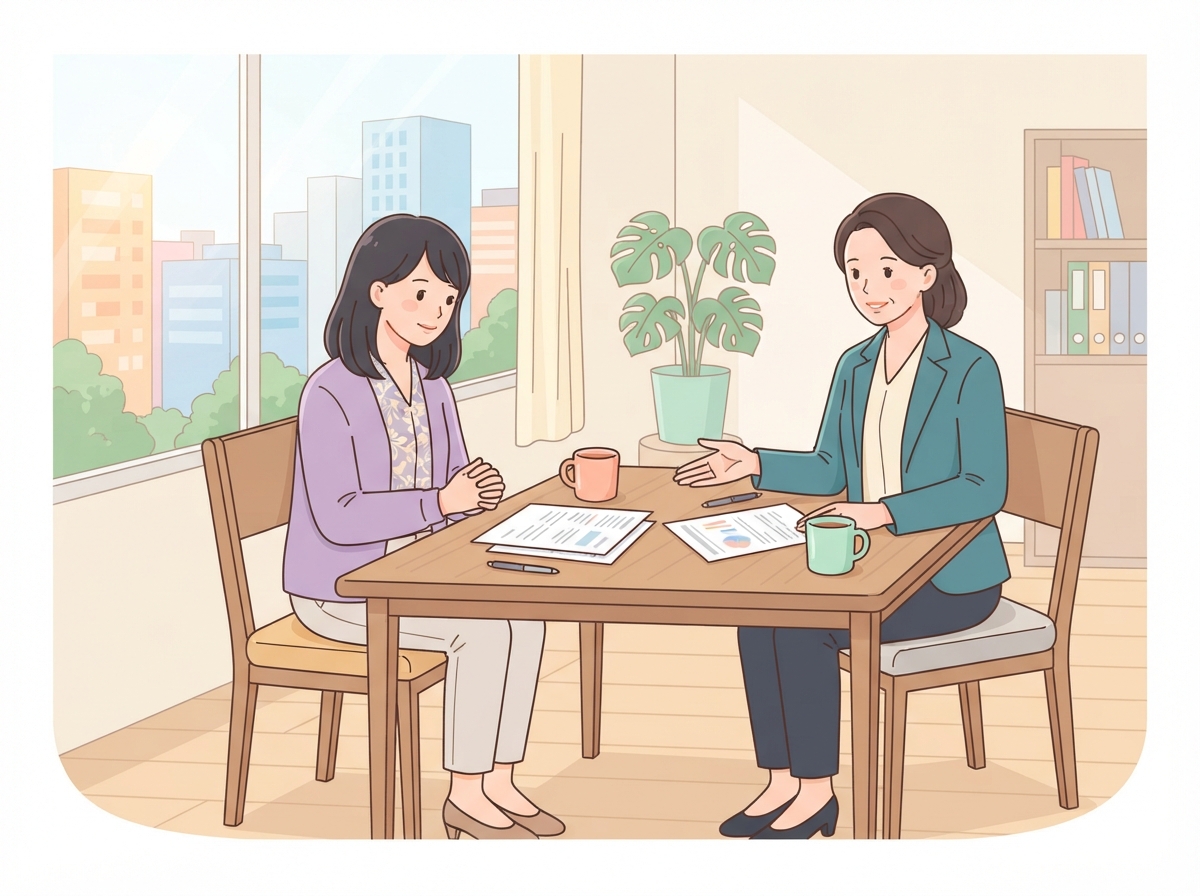 うつ病と離婚の相談のイラスト